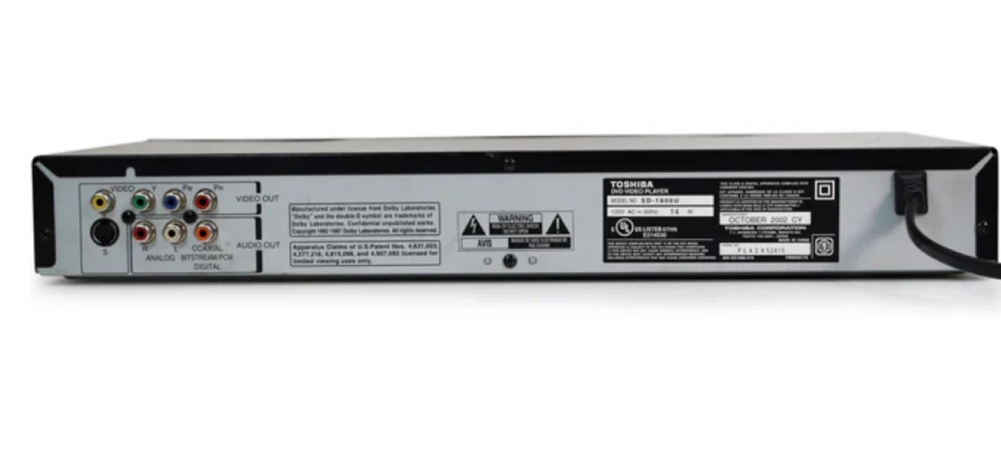 Toshiba SD-1800U DVD Player - photo 2