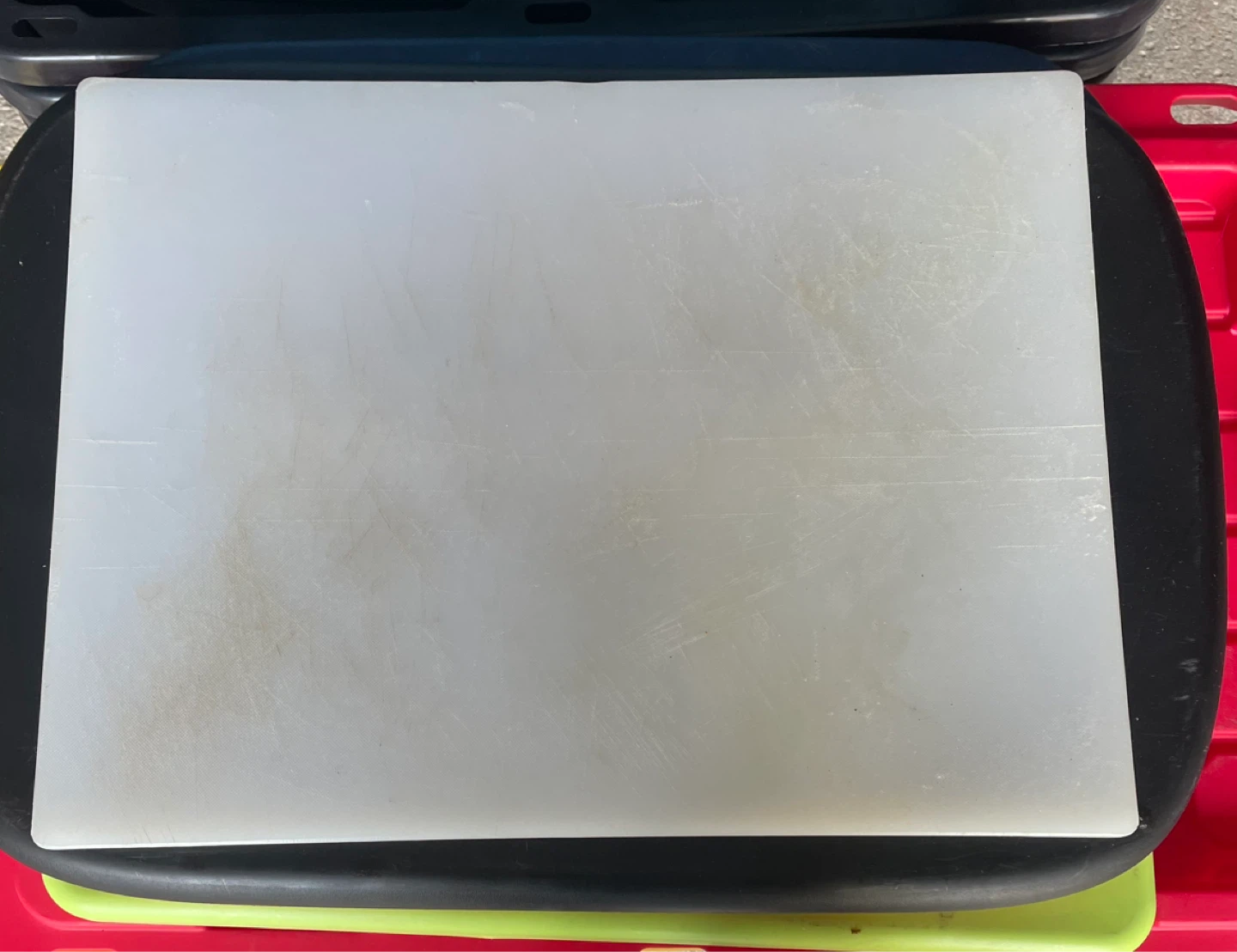 White Plastic Cutting Board