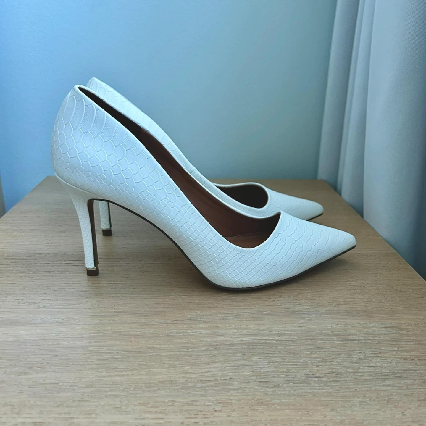 Call It Spring white pointed toe high heel pumps - size - photo 5