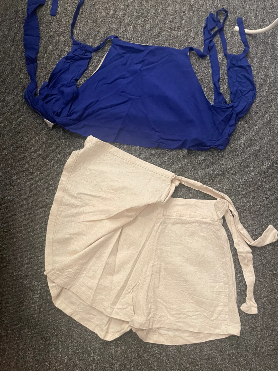 Blue Halter Top and Beige Skort Set from Brazil - photo 2