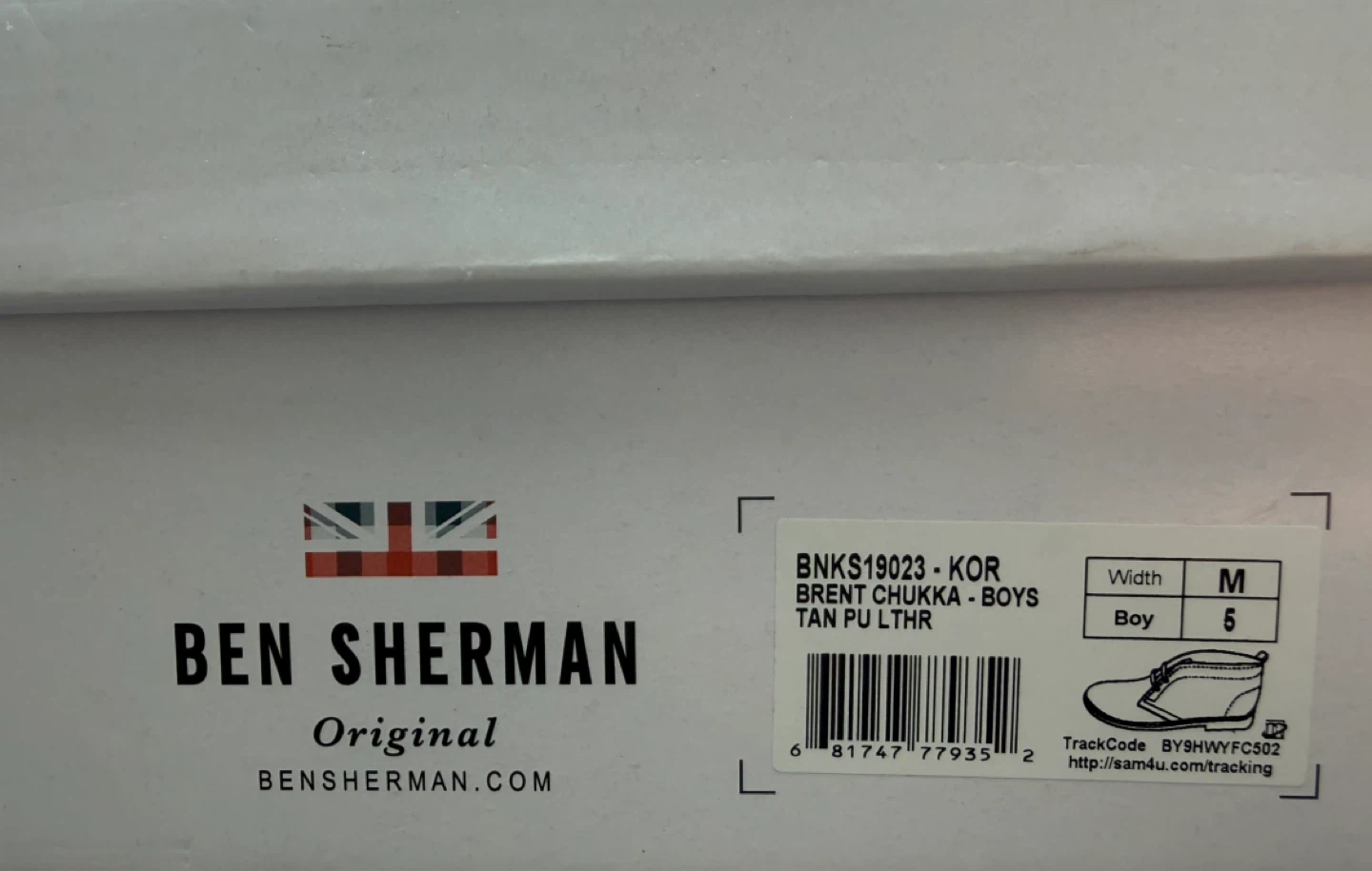 Ben Sherman Boys Brent Chukka Boots - Tan PU Leather - Size 5 - photo 5