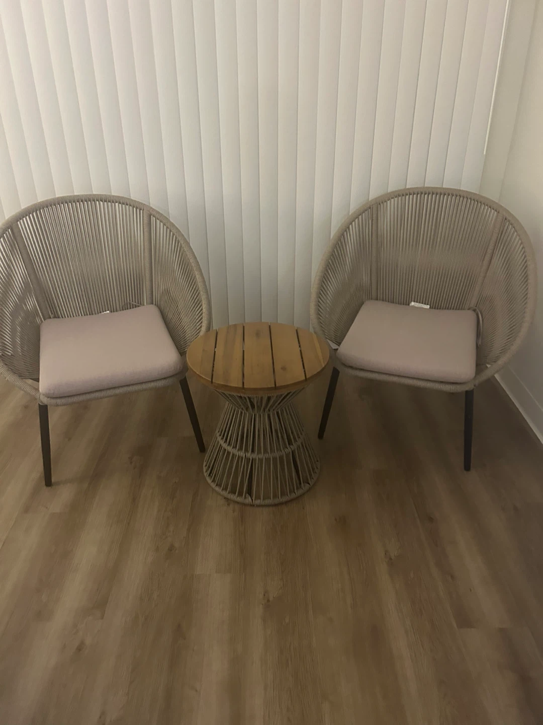 Woven Outdoor Chair and Table Set