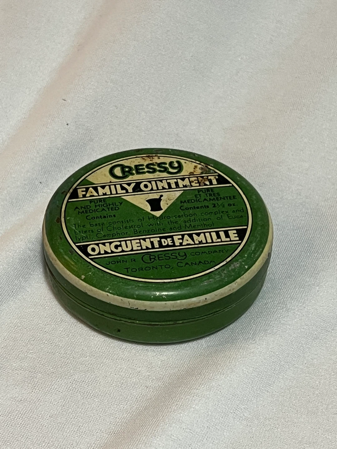 Antique Creesy Medical Tin