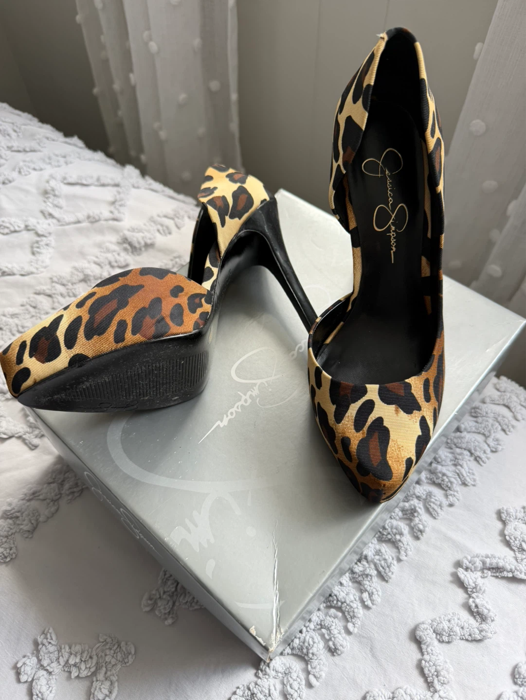 Jessica Simpson Leopard Print Heels - Size 7.5M - photo 3