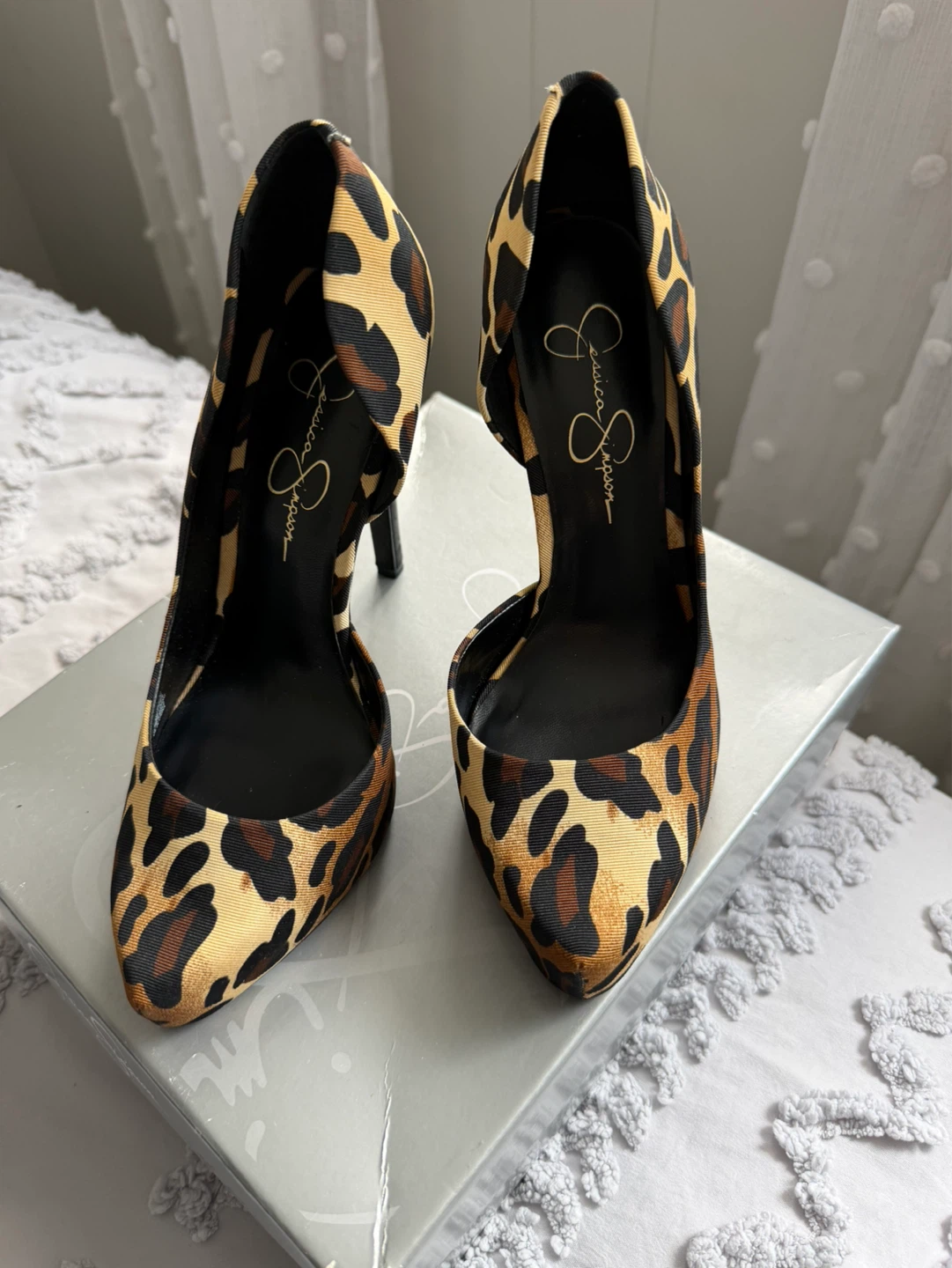 Jessica Simpson Leopard Print Heels - Size 7.5M - photo 2