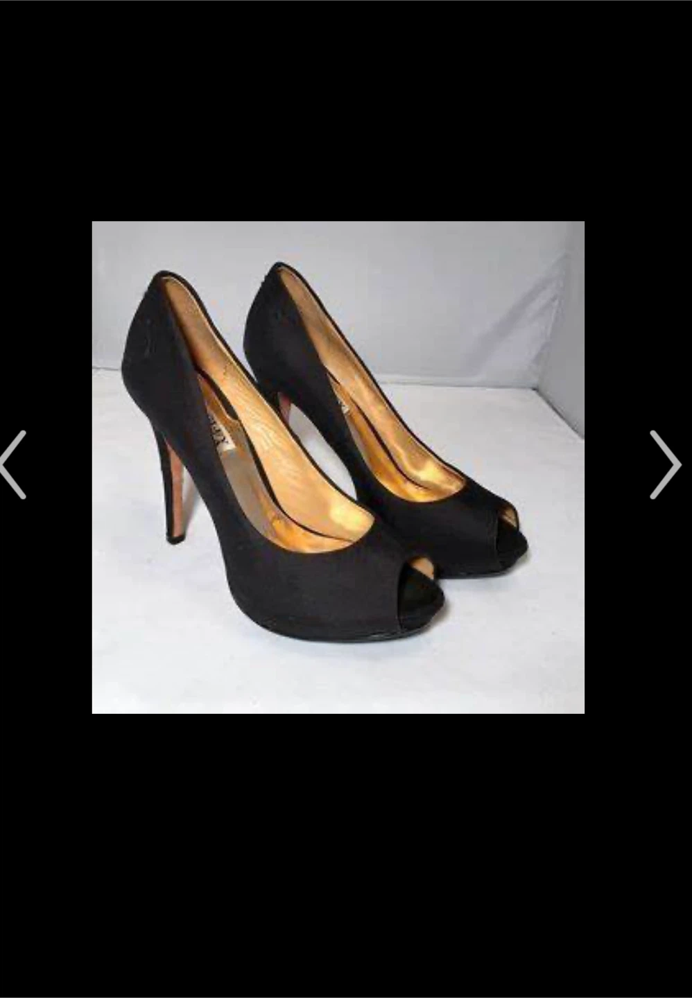 Badgley Mischka Black Peep-Toe Heels Size 10M