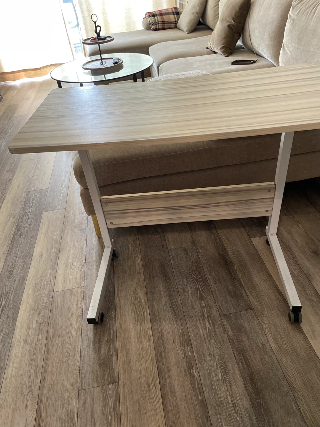 Adjustable Rolling Bedside Table