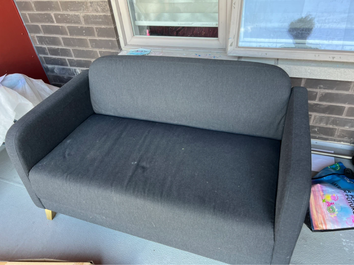 LINANÄS Loveseat, Vissle dark gray -PET FREE - photo 2