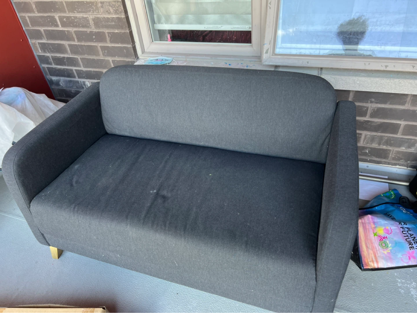 LINANÄS Loveseat, Vissle dark gray -PET FREE - photo 3