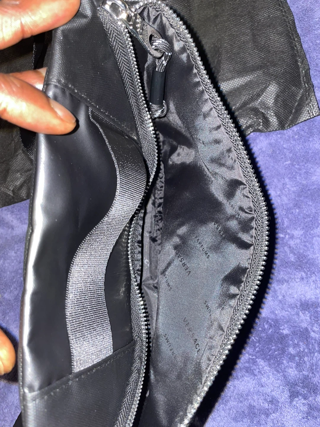 Versace Parfums Black Belt Bag with Dust Bag - photo 2