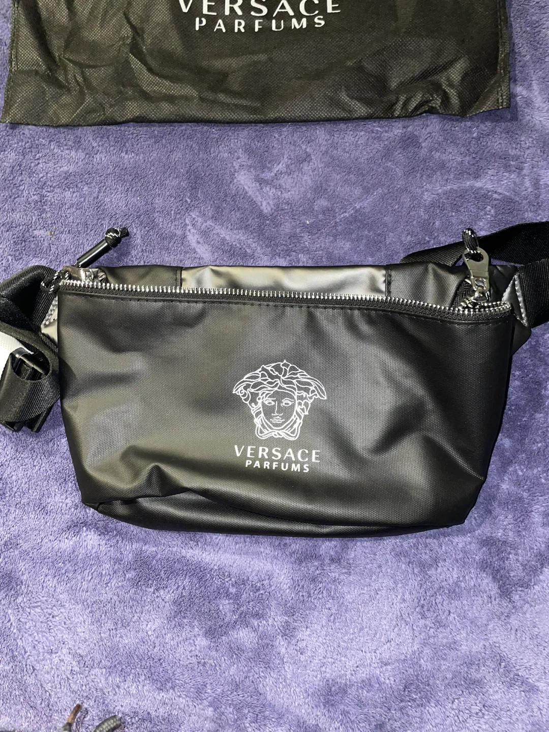 Versace Parfums Black Belt Bag with Dust Bag - photo 4