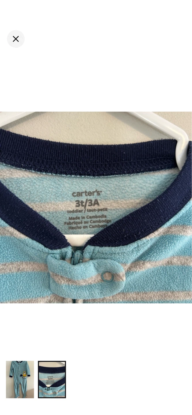 Carter's Toddler Footed Pajamas 3T Construction - photo 2