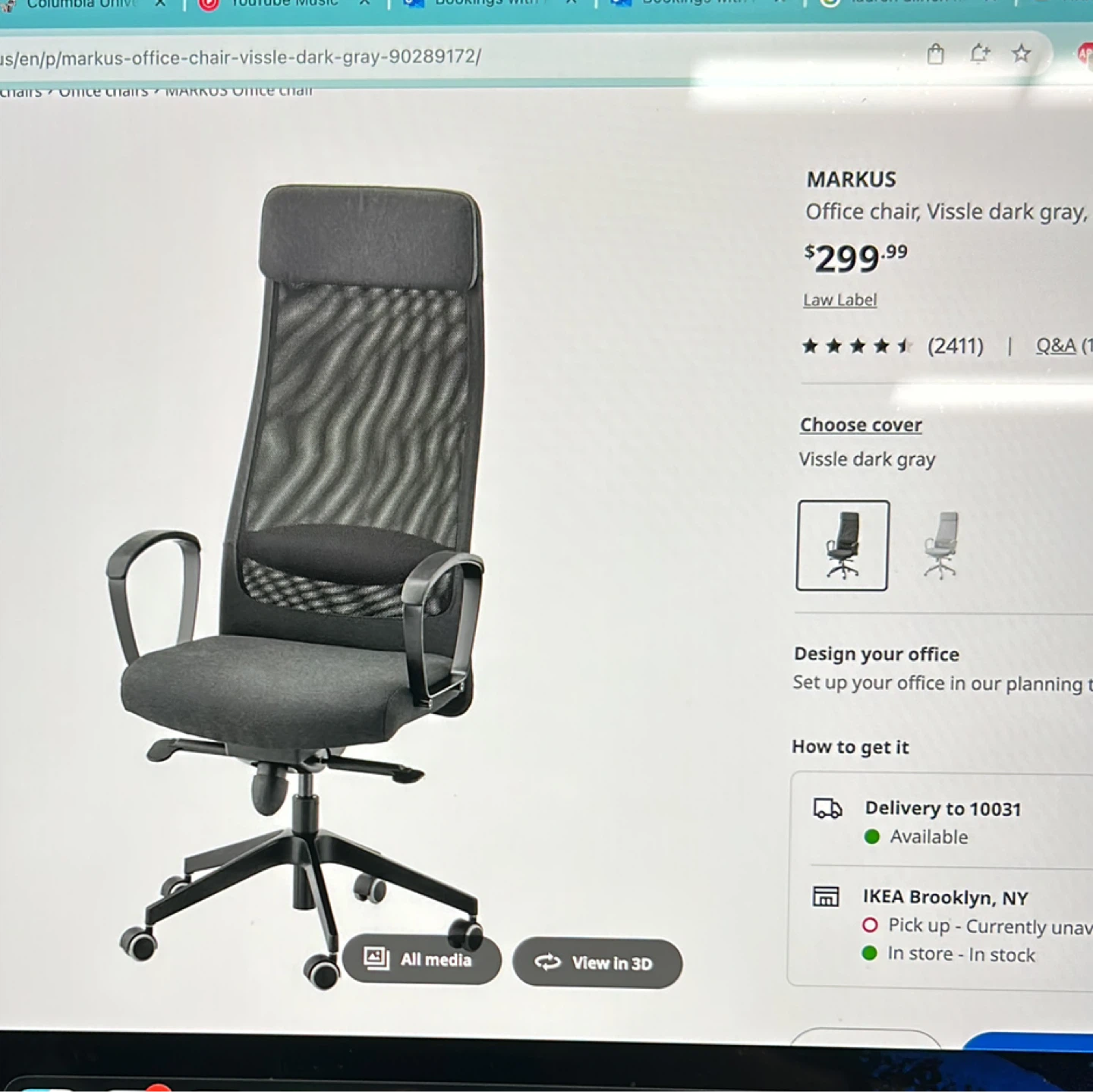 Office Chair and Wood Desk - photo 2