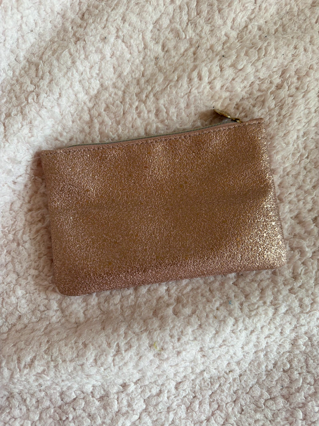 IPSY Rose Gold Glitter Cosmetic Bag
