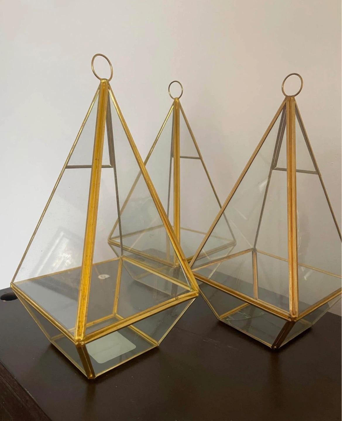Set of 3 Geometric Terrarium Planters