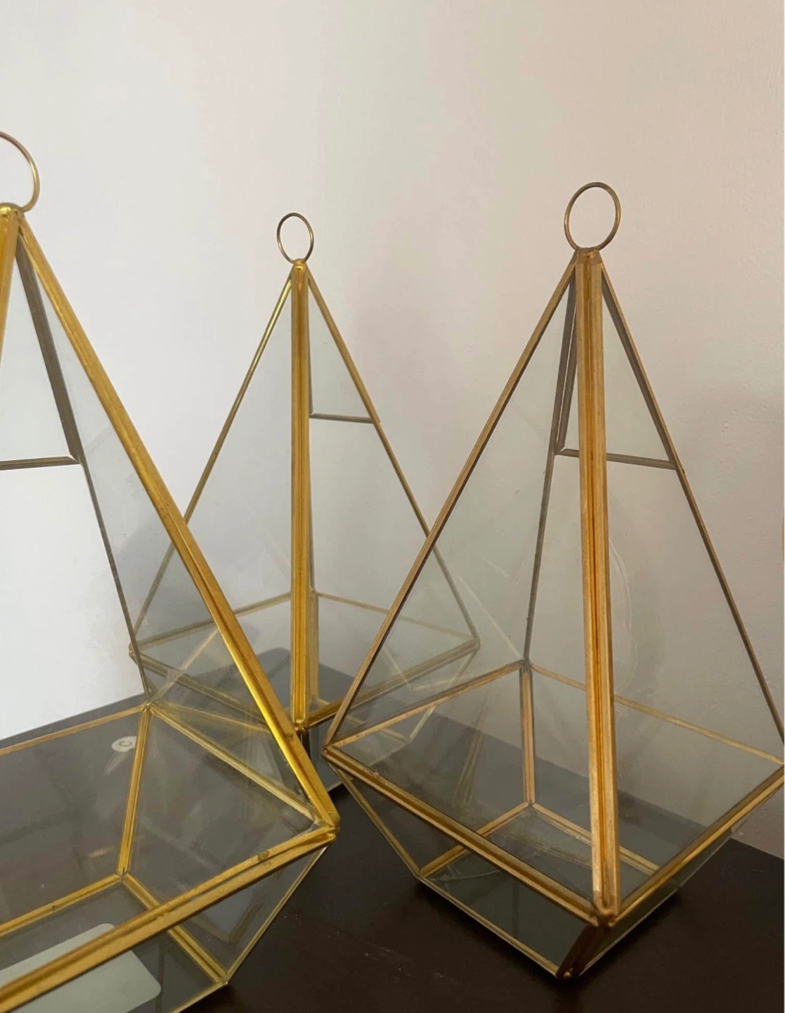 Set of 3 Geometric Terrarium Planters - photo 2