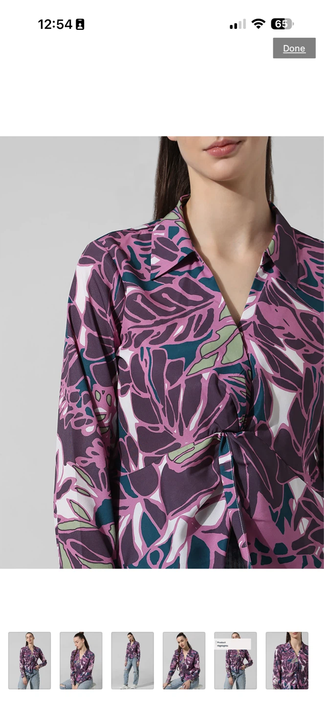 ONLY Abstract Print Button-Fly Shirt - Brand new - photo 2