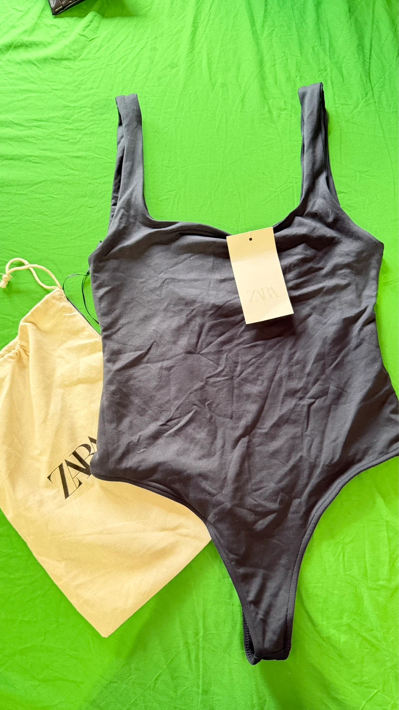 Zara Black One-Piece Swimsuit