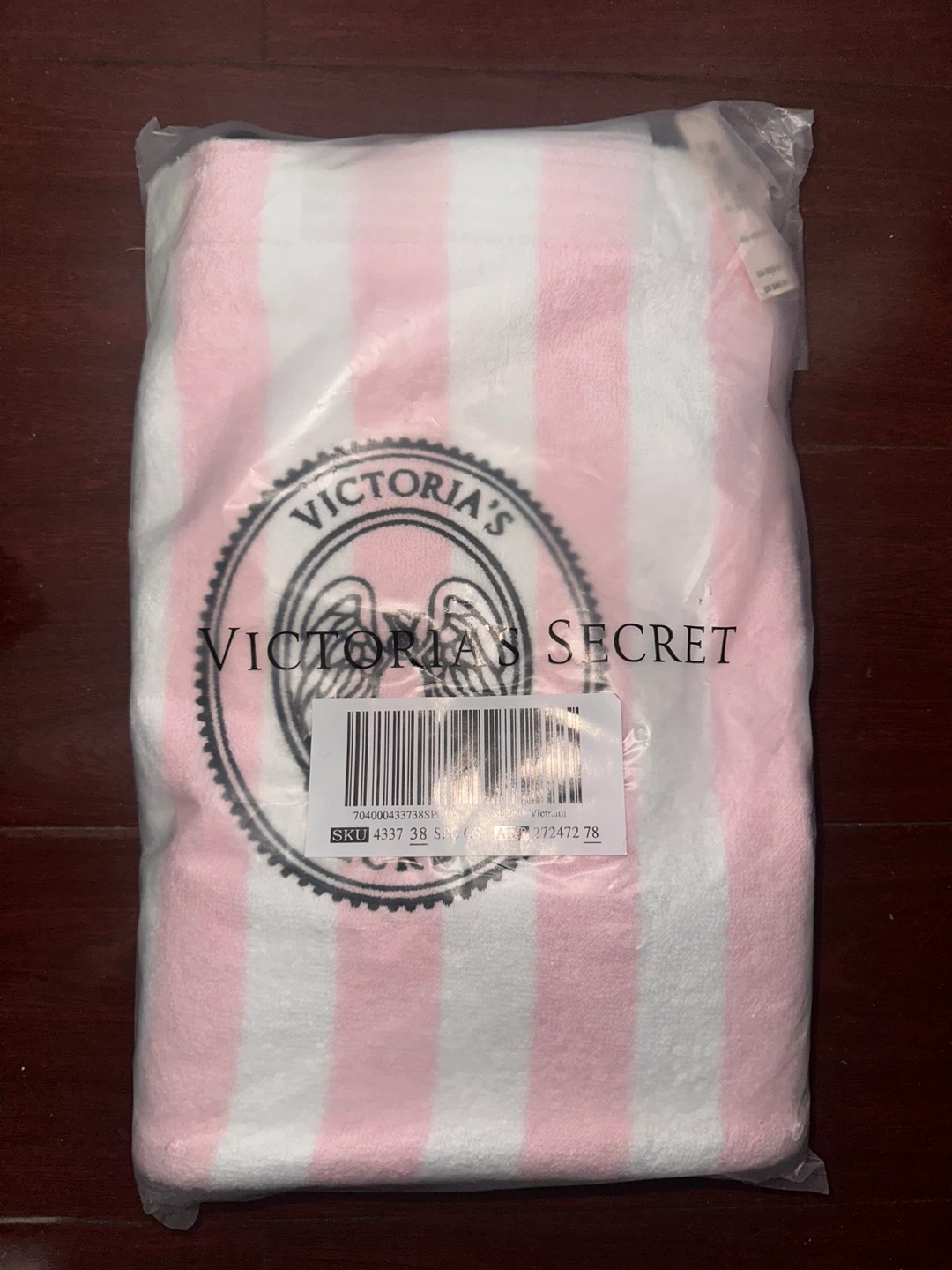 Victoria's Secret NWT Pink Striped Terry Tote Bag - photo 3