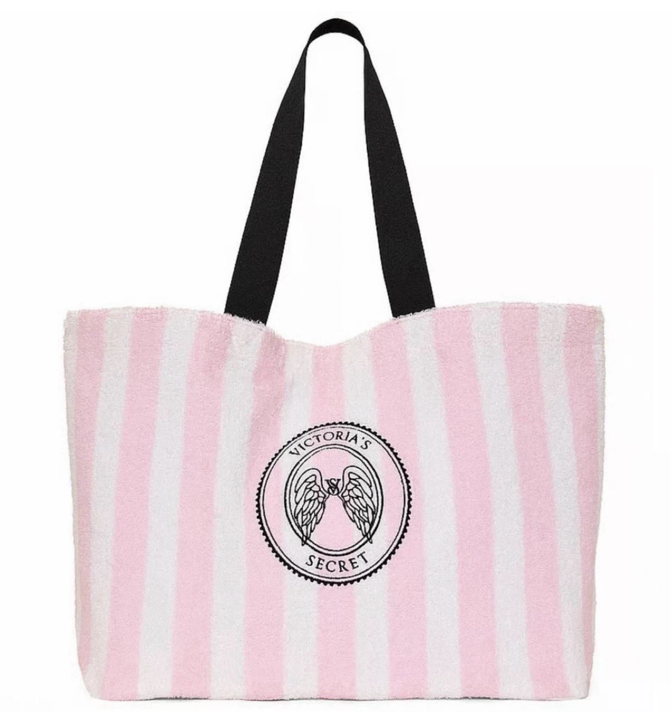 Victoria's Secret NWT Pink Striped Terry Tote Bag