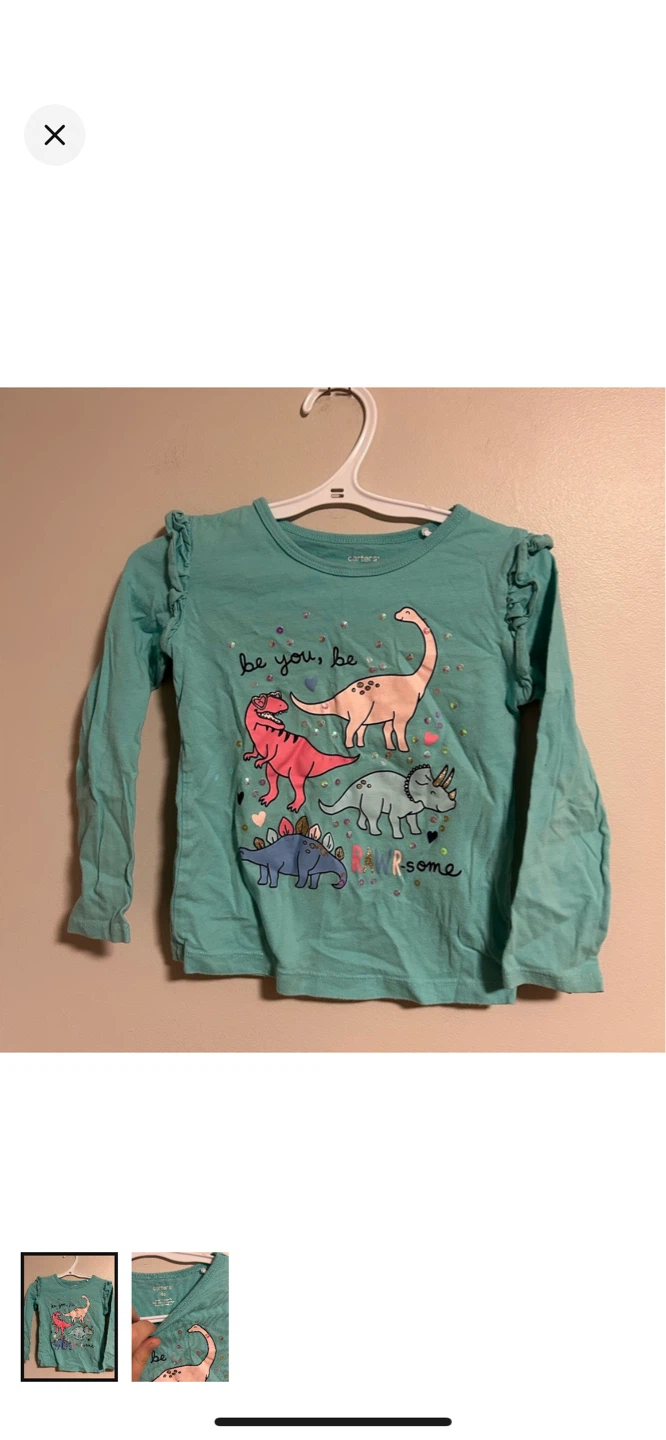 Carter's Girls' Dinosaur Long Sleeve T-Shirt Size 4T