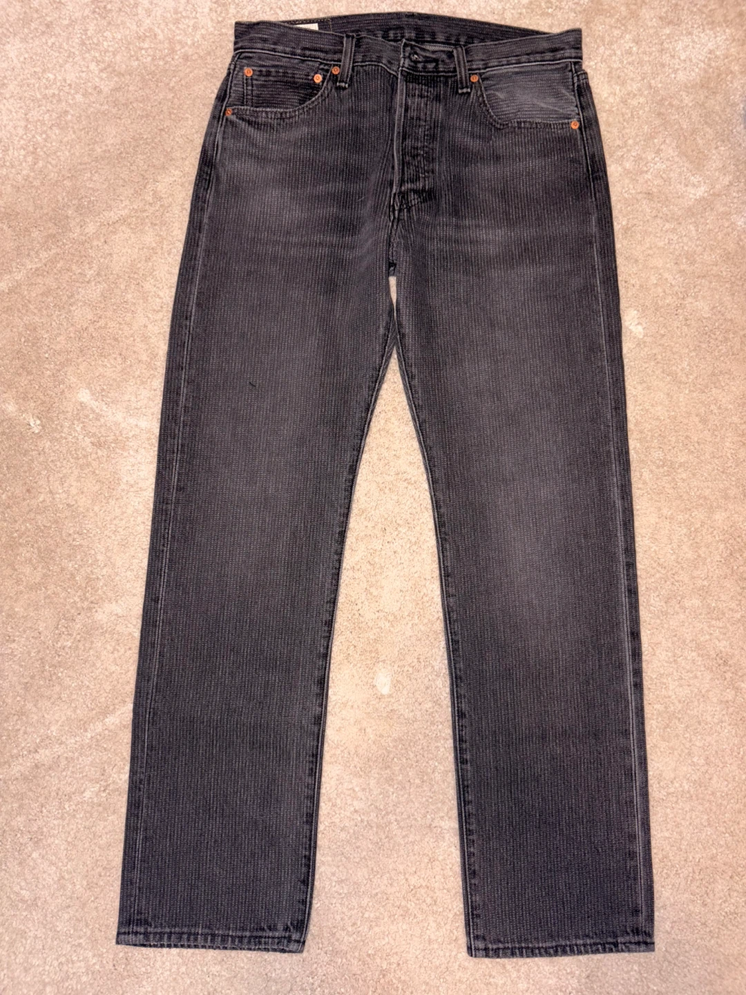 Levi's 501 Premium Jeans W32 L32 Dark Grey Corduroy - photo 4