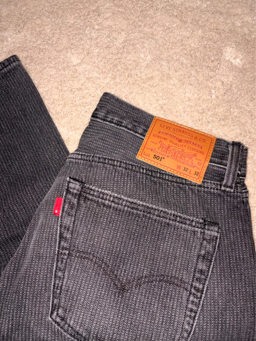 Levi's 501 Premium Jeans W32 L32 Dark Grey Corduroy - photo 2