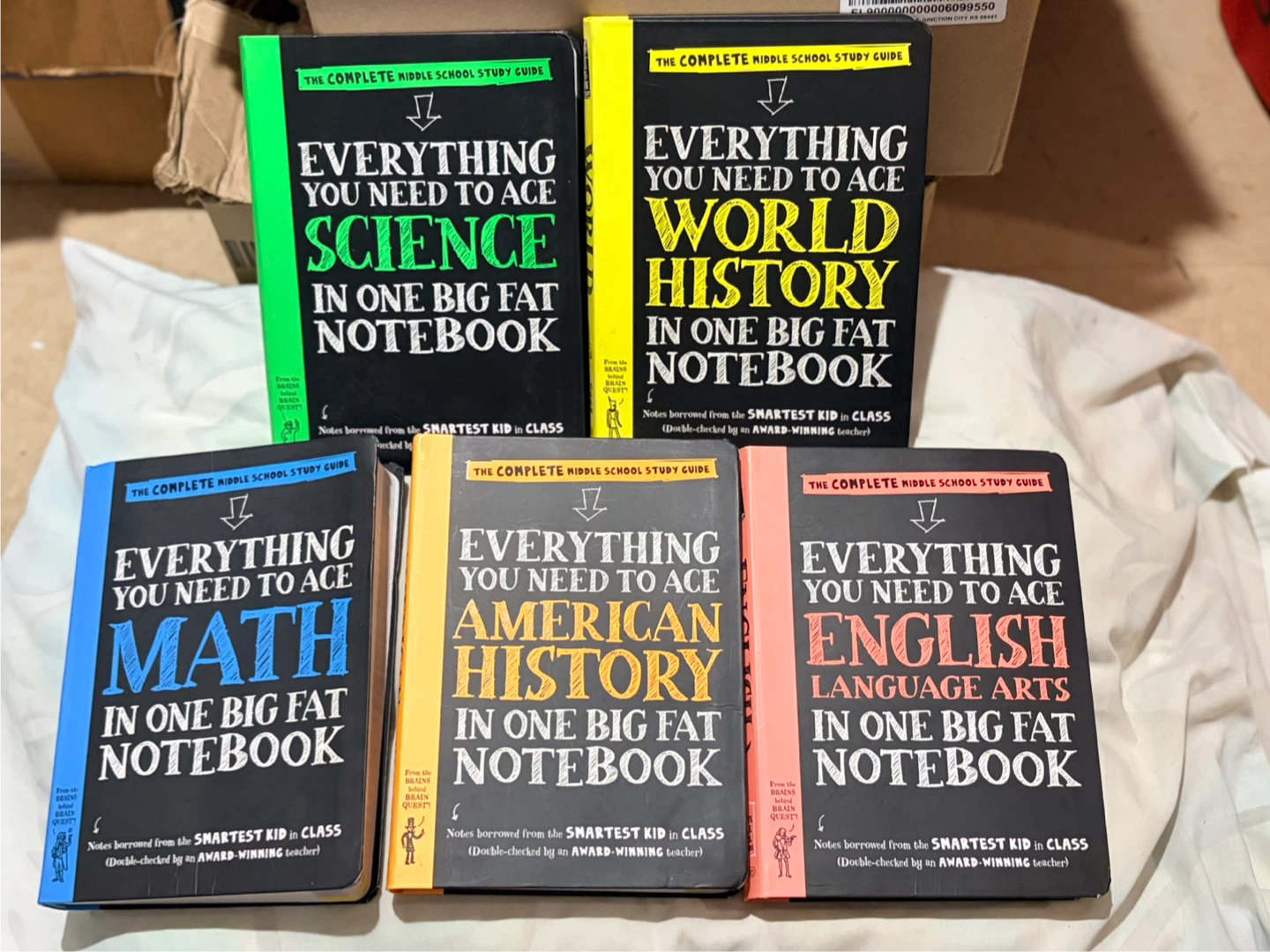 Everything You Need to Ace Middle School Study Guides (Set of 5)