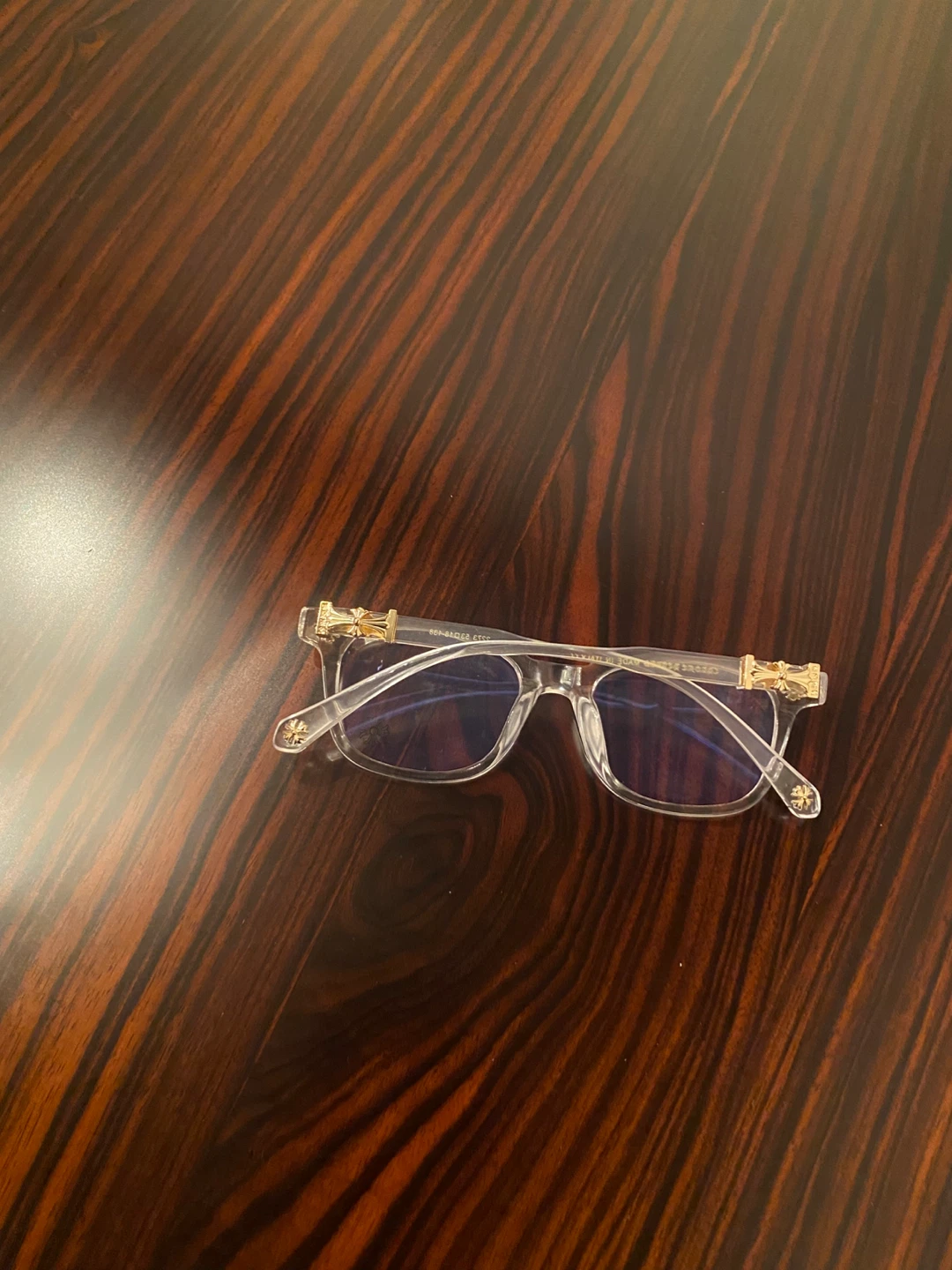 Clear on gold chrome hearts, glasses - photo 2