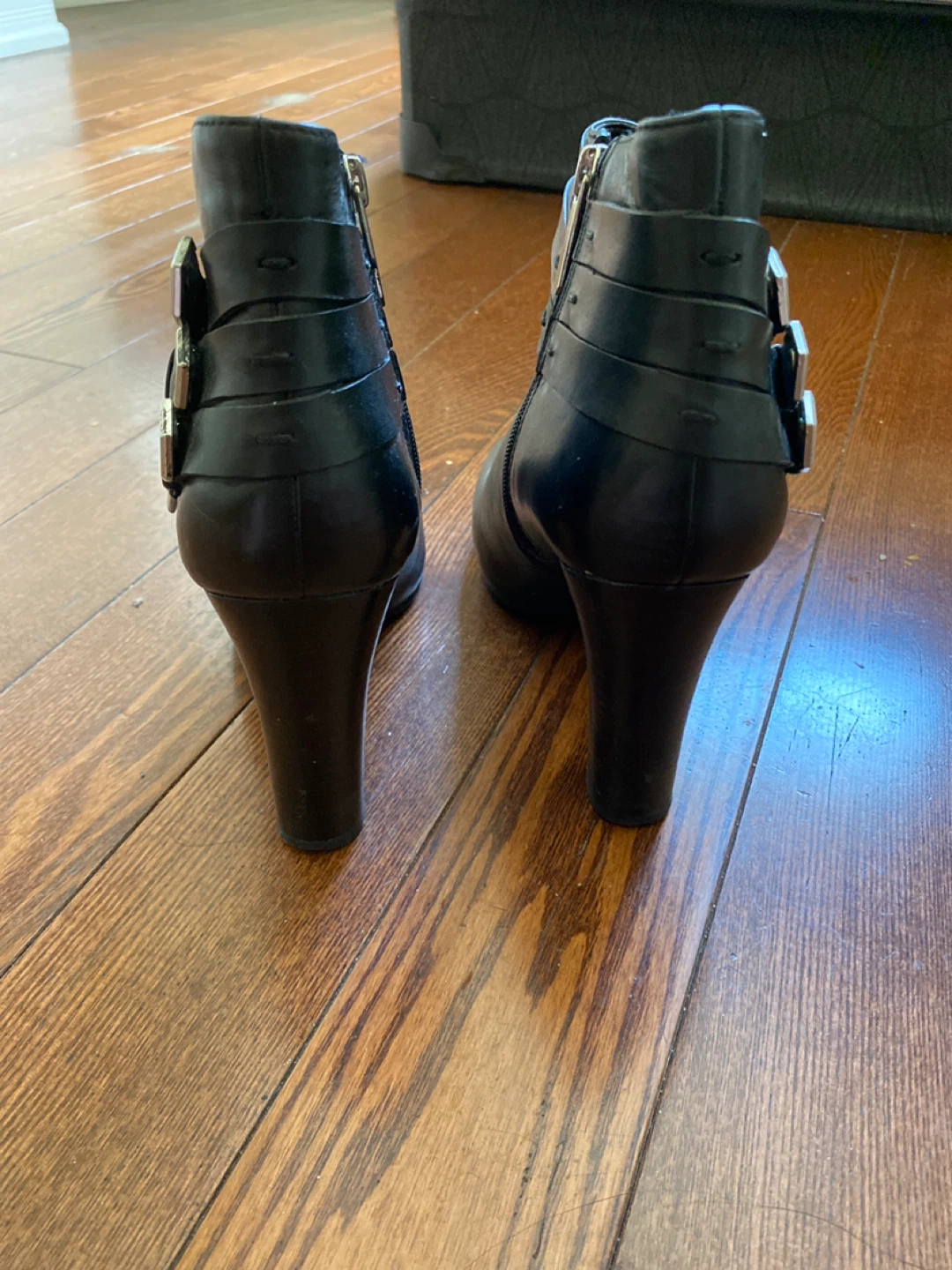 Black Leather Ankle Boots - photo 2