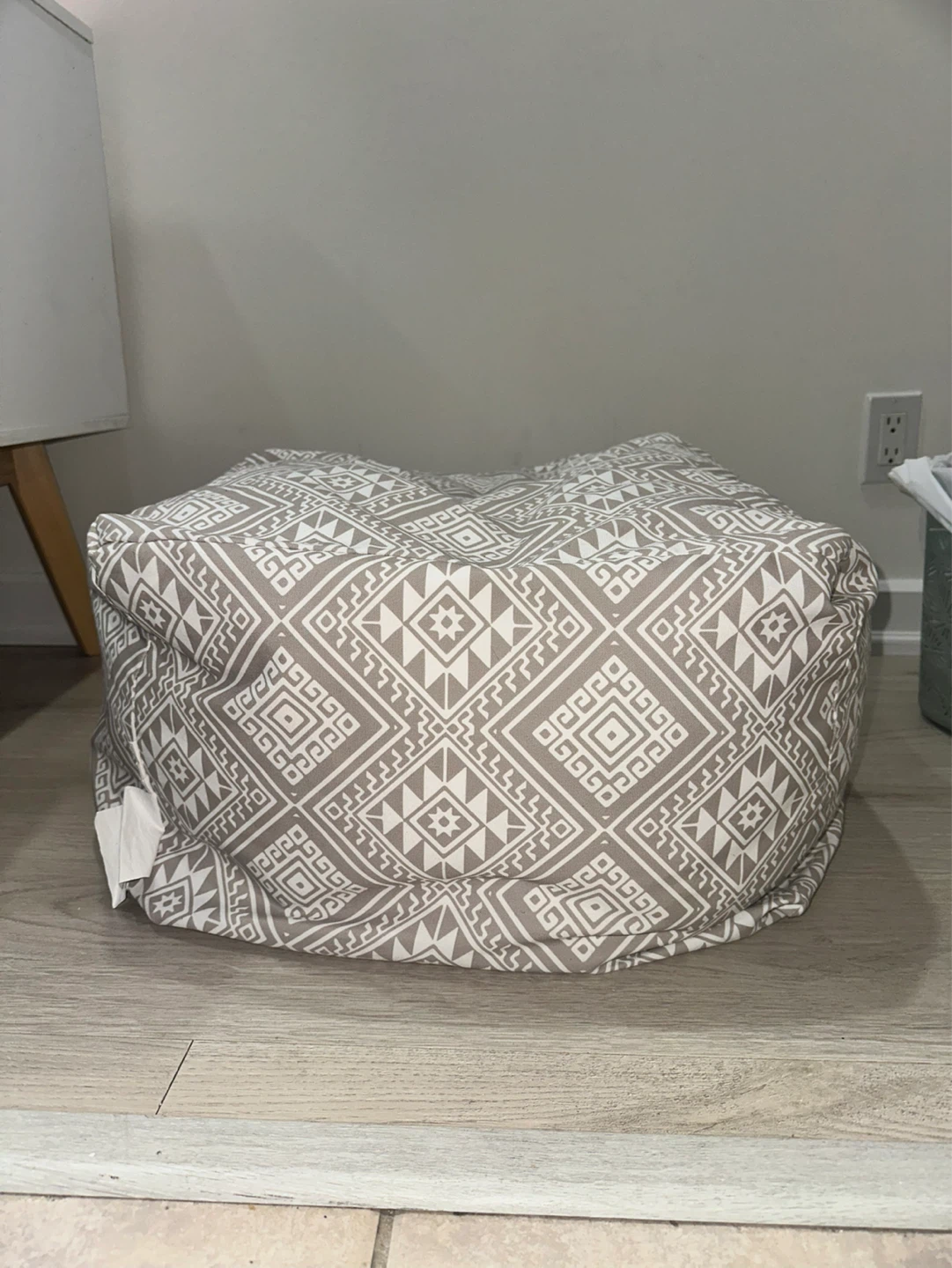 Patterned Square Pouf
