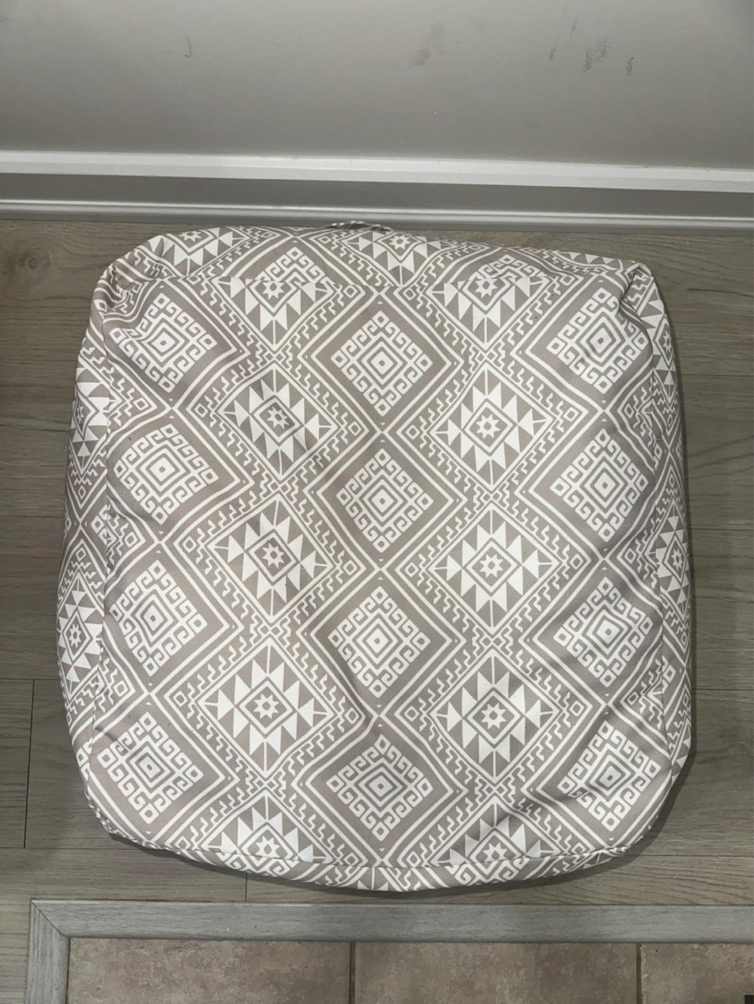 Patterned Square Pouf - photo 2