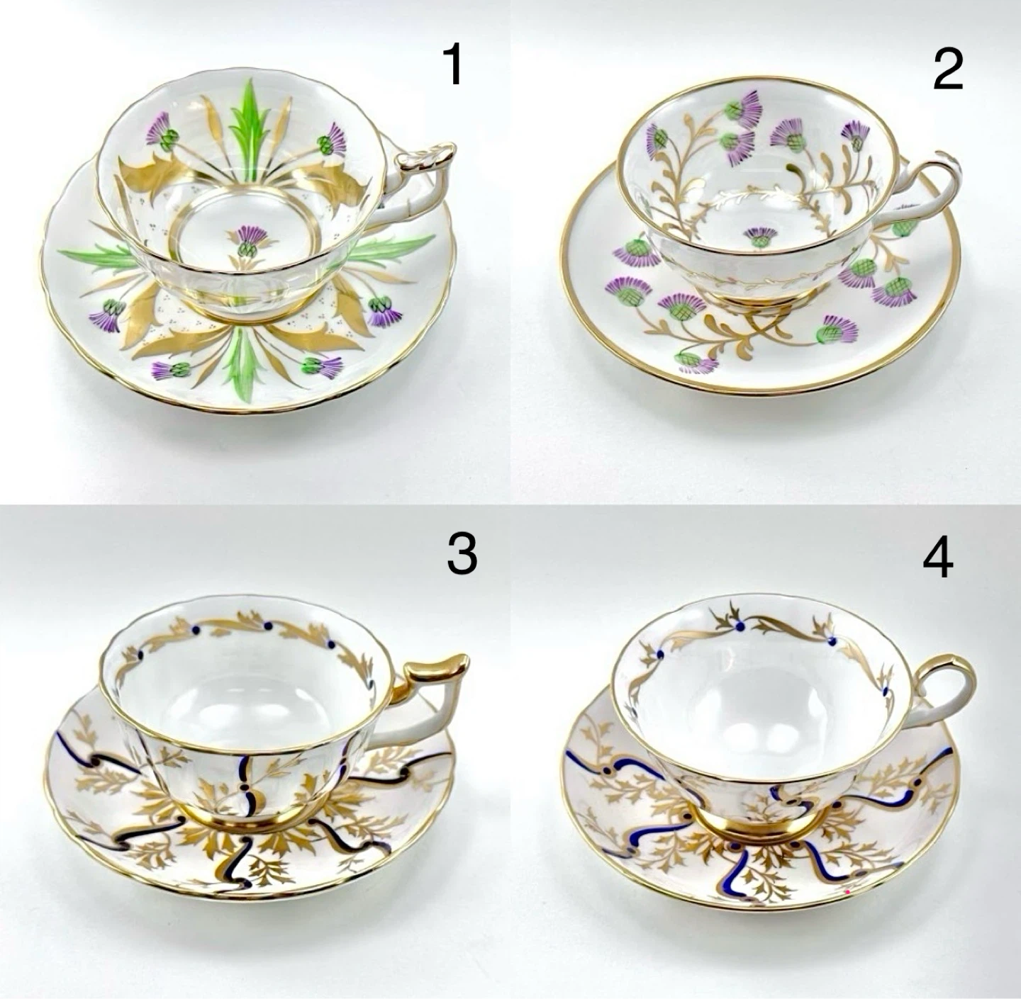 Royal Chelsea teacups (priced per)