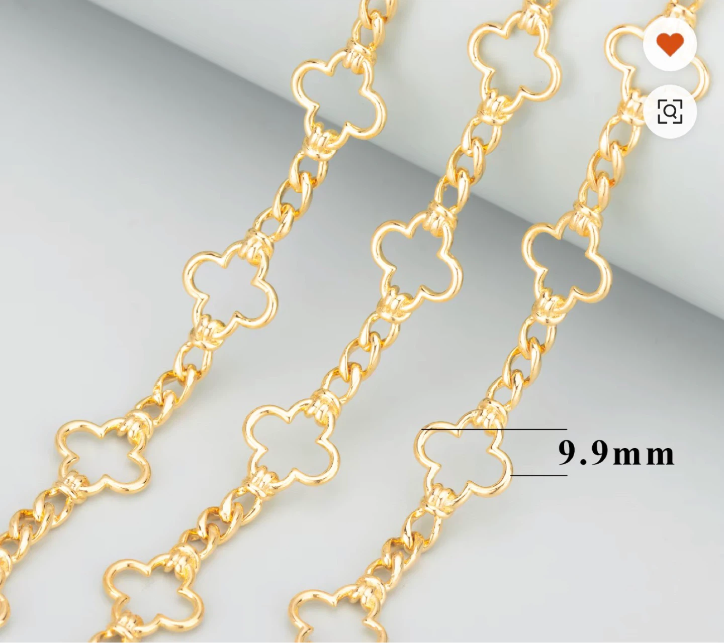 Chloe Clover Toggle Bracelet 18K Gold Rhodoum - photo 2