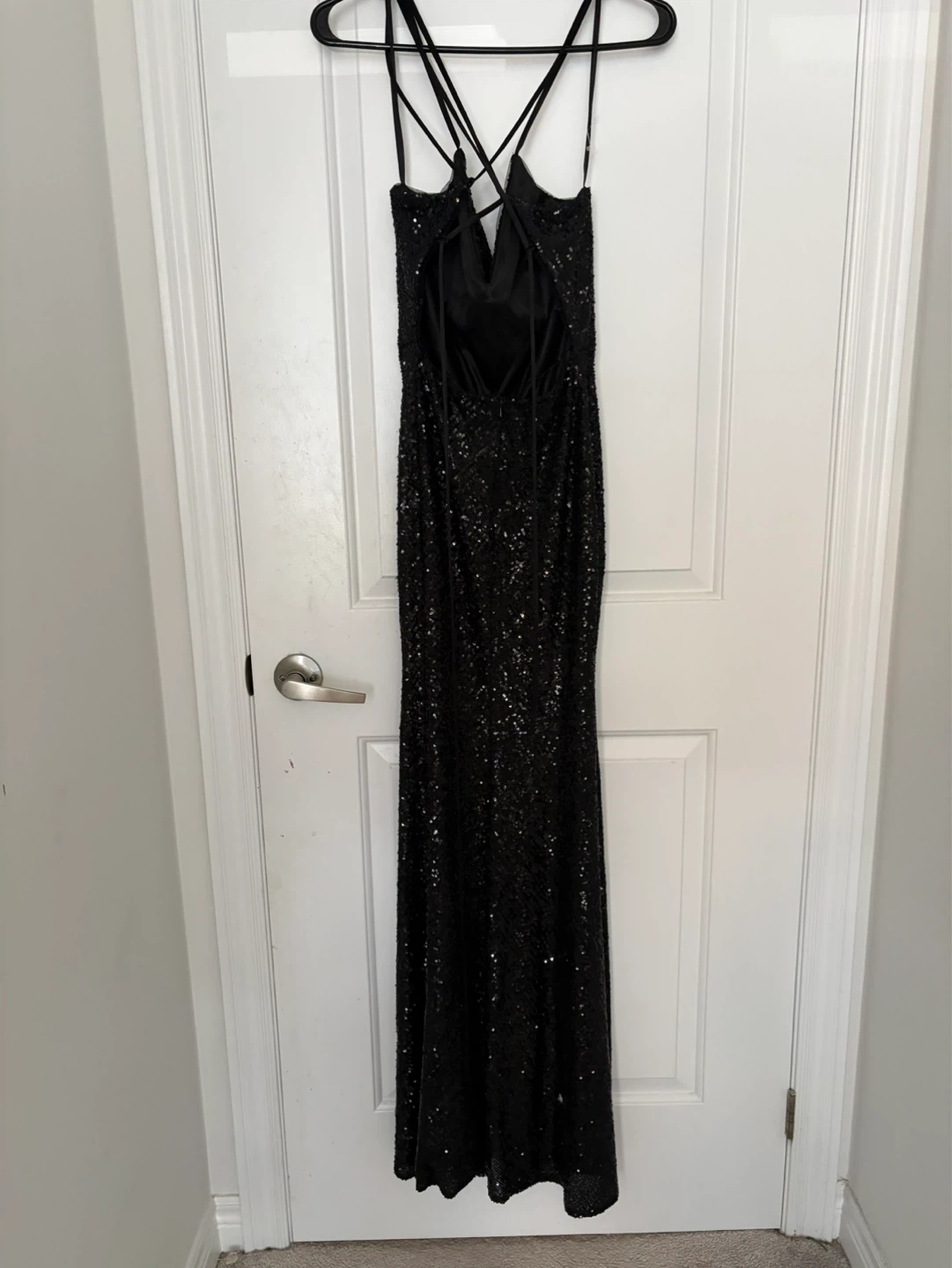 Black Sequin prom Dress - photo 2