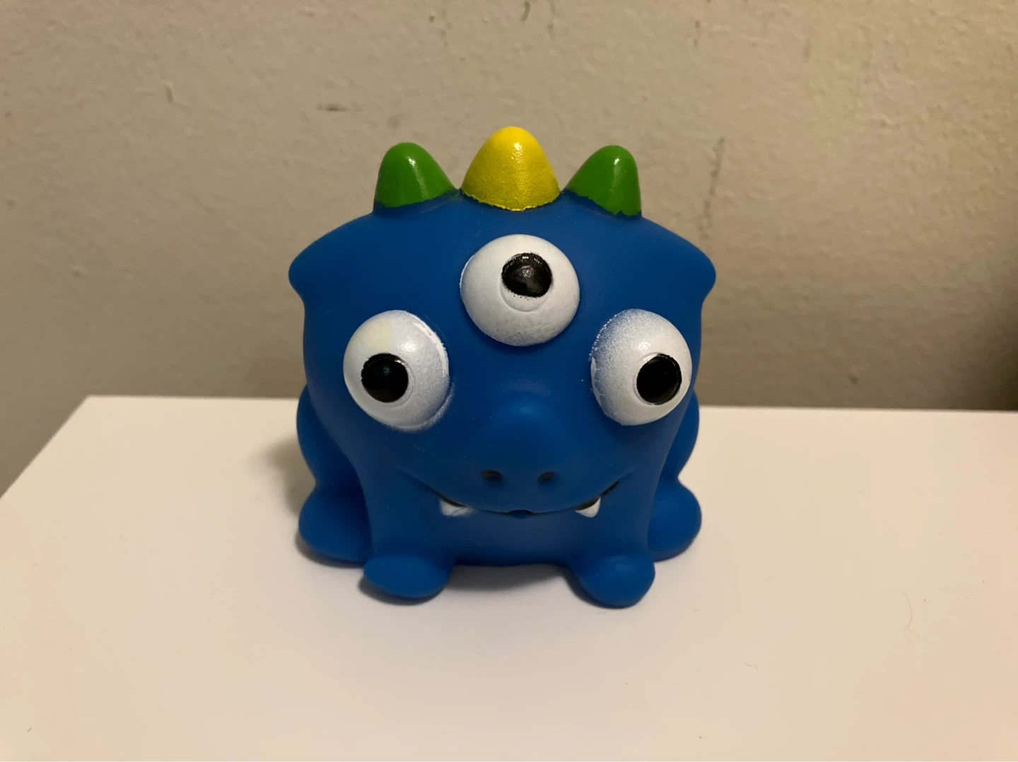 Blue Three-Eyed Monster Squishy Toy