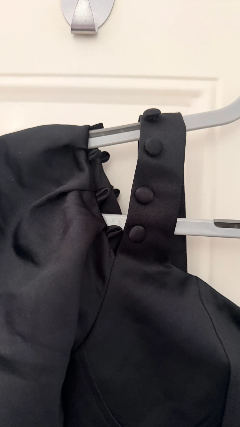 Black Puff Sleeve Corset Dress size S - photo 3