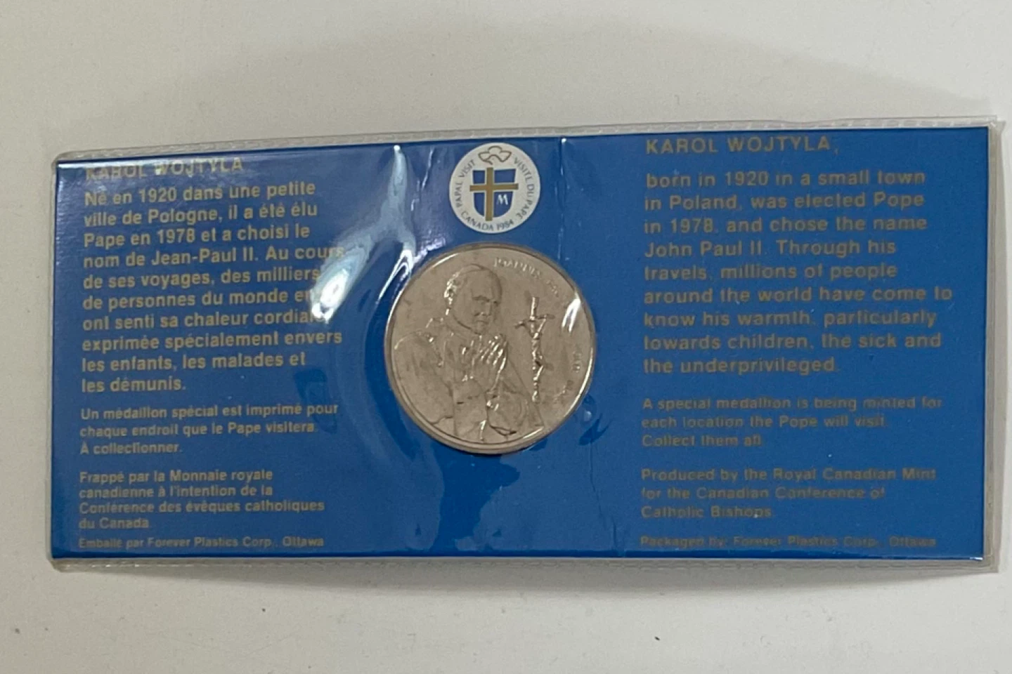 1984 Papal Visit to Canada Commemorative Medallion