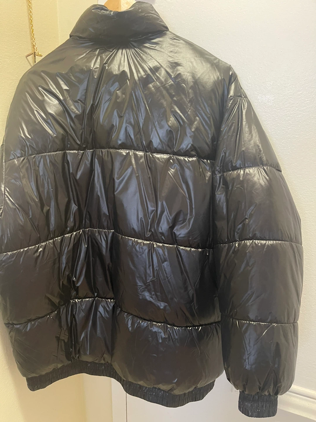 H&M Puffer Jacket - Shiny Black - Size M - photo 2