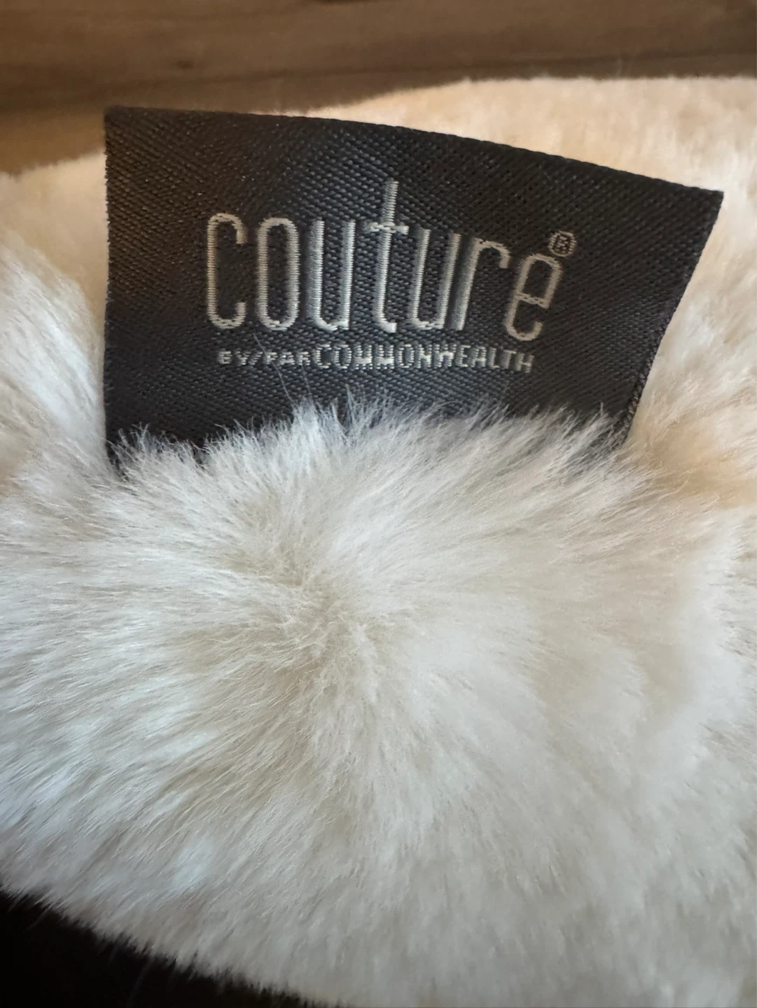 Couture Faux Fur Throw Pillow - White - photo 3