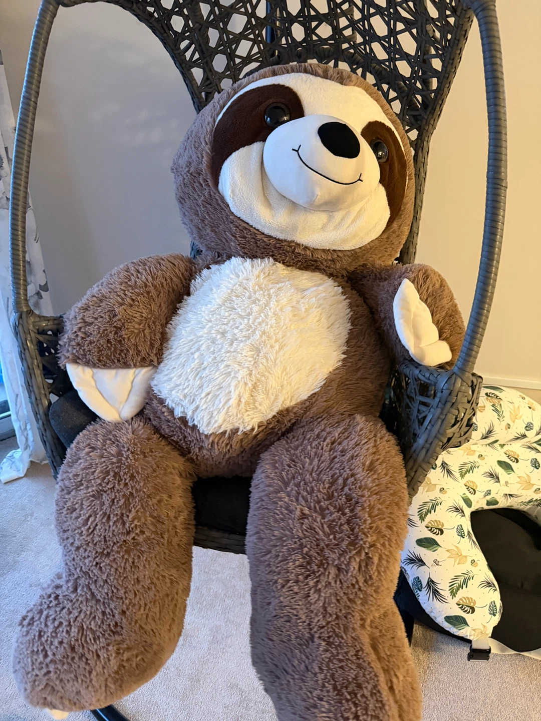 Large Plush Sloth Toy and Dinosaur