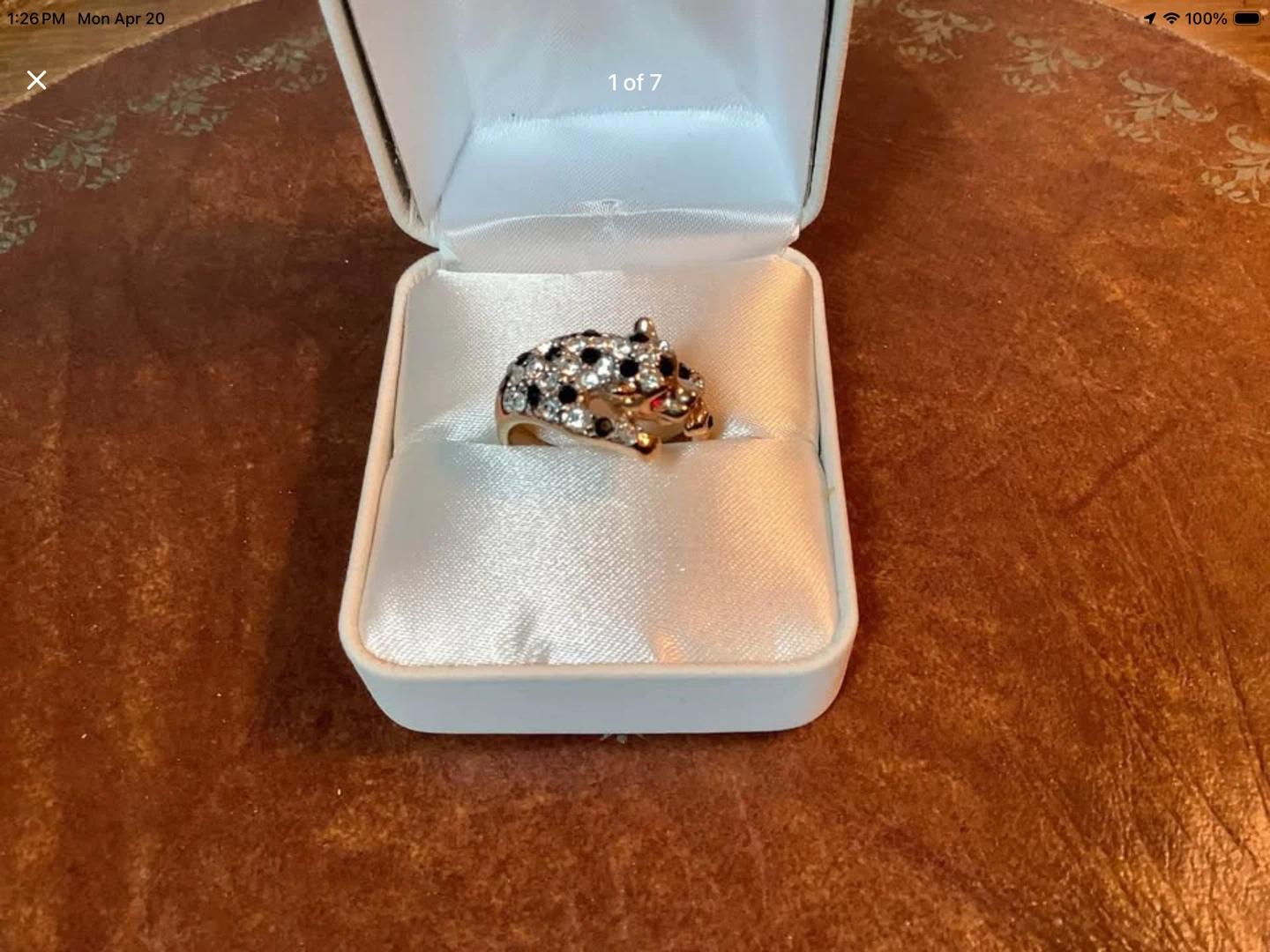 18K Gersc (Gold Plated w 18K Gold) Panther Ladies Ring 🐞