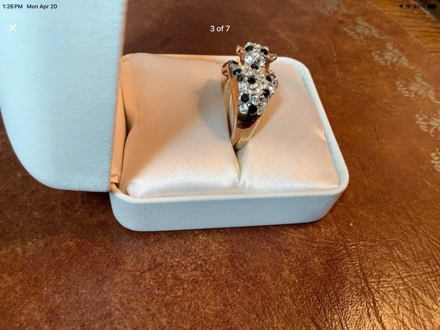 18K Gersc (Gold Plated w 18K Gold) Panther Ladies Ring 🐞 - photo 3