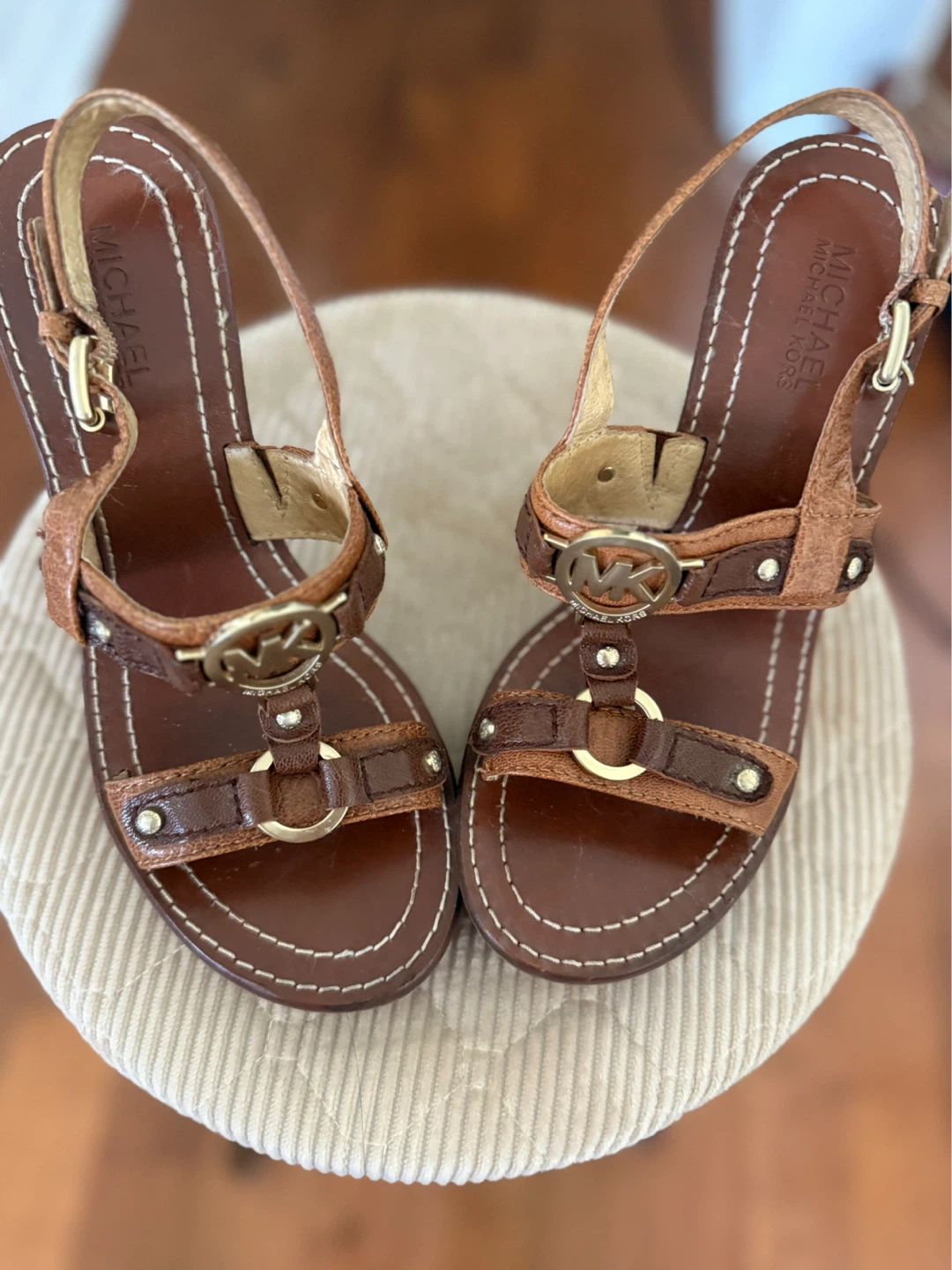 Michael Kors Women's Brown Leather Heeled Sandals - photo 3