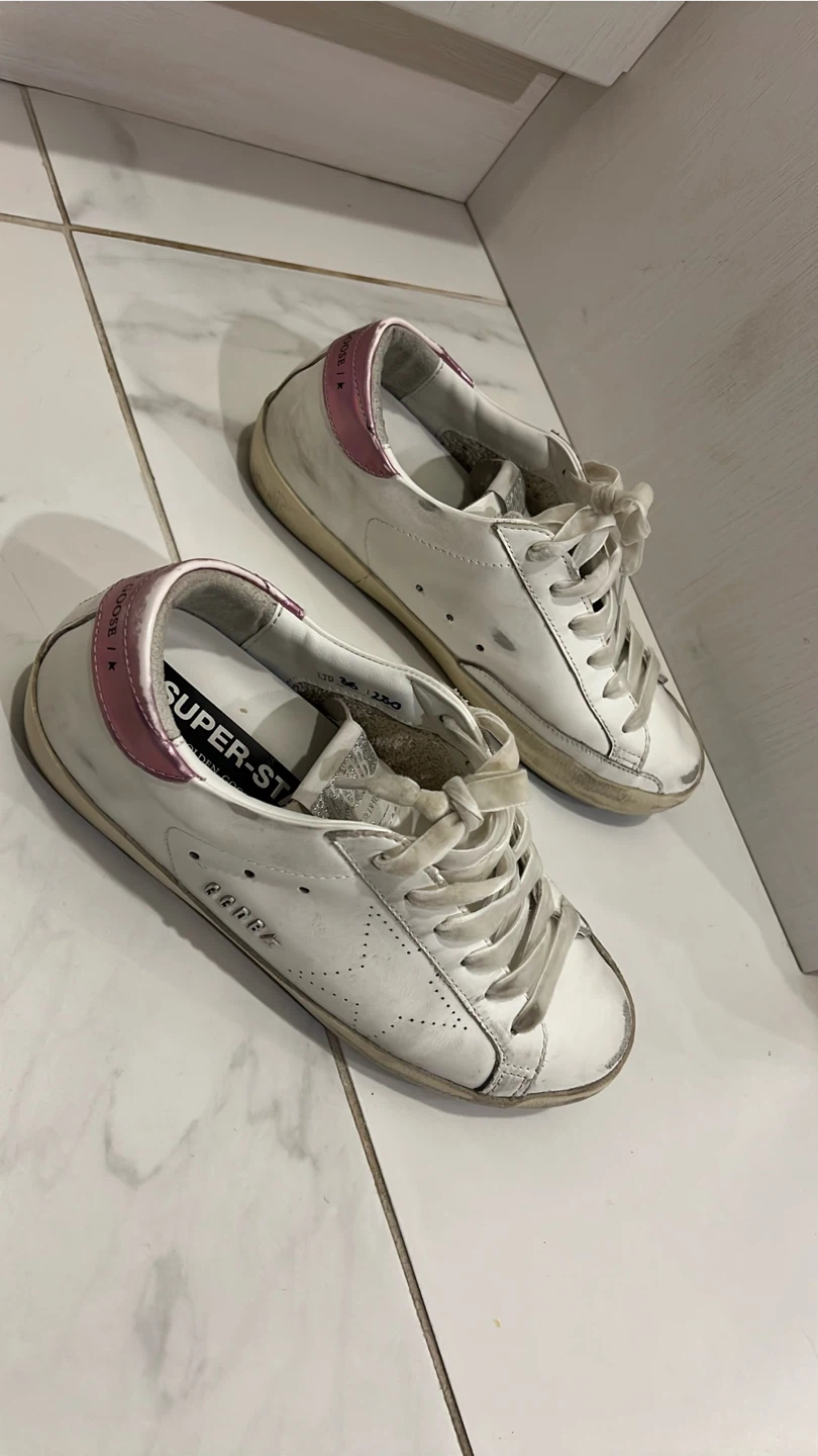 Golden Goose Superstar Sneakers White Pink Size 36