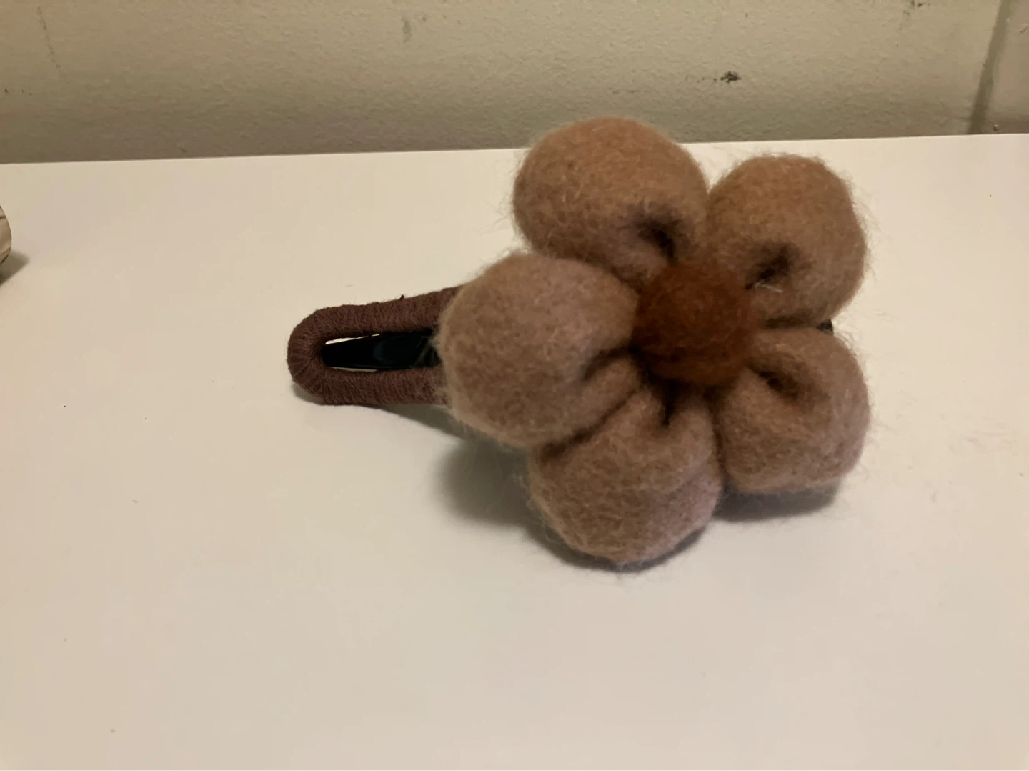 Brown Flower Hair Clip