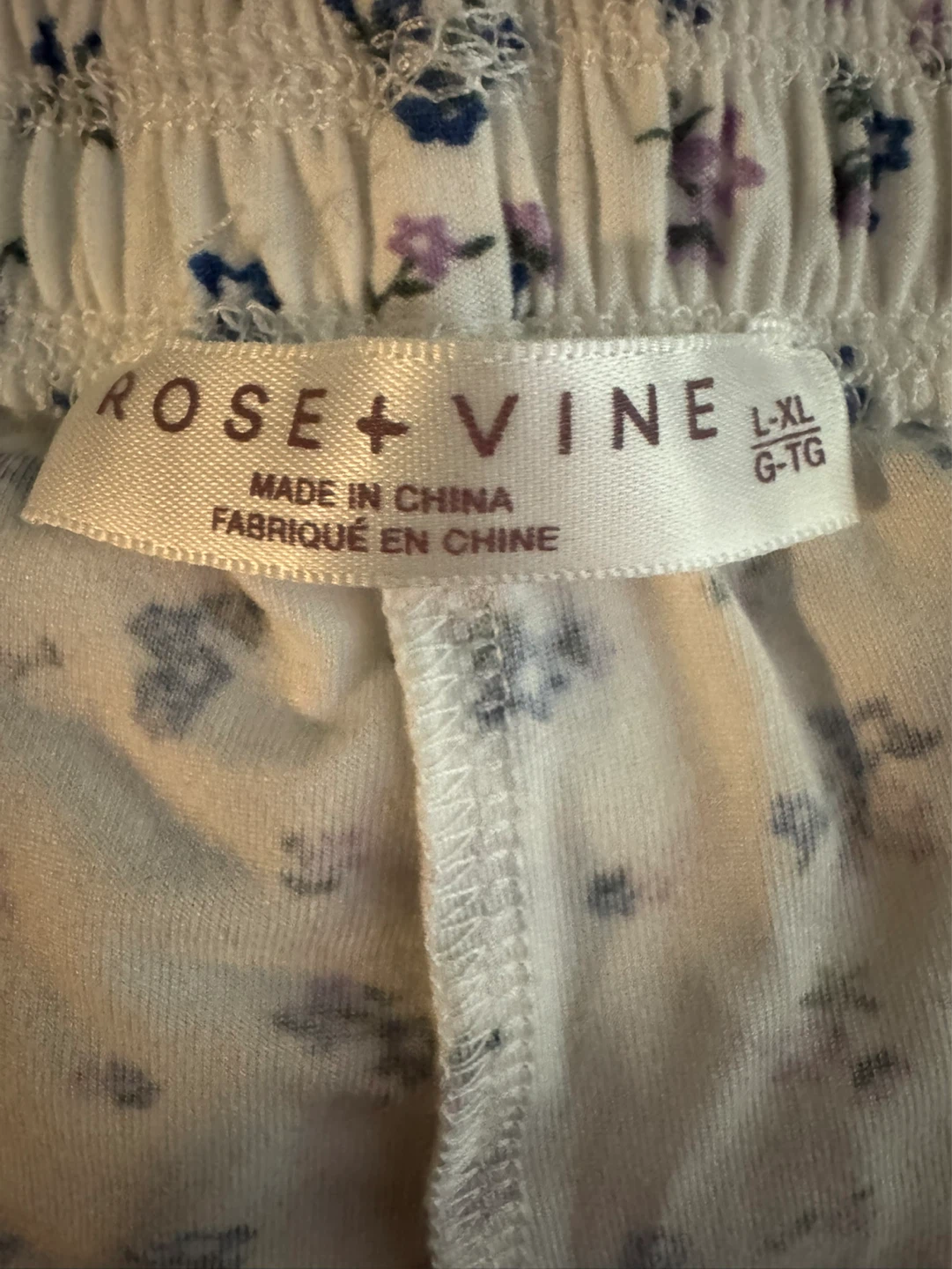 Rose + Vine Floral Pajama Set L-XL - photo 5