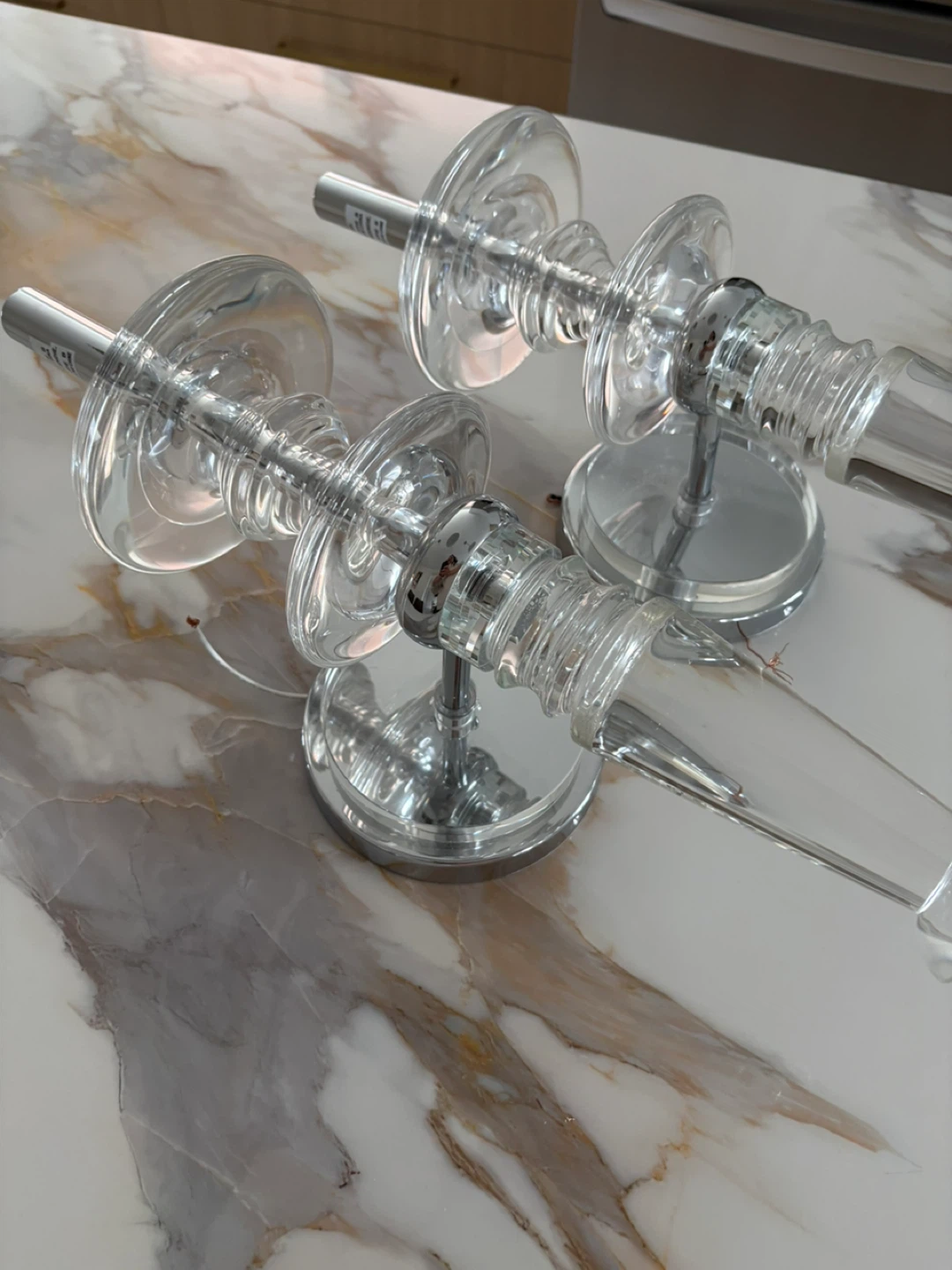 Crystal and Chrome Sconce Set - photo 3