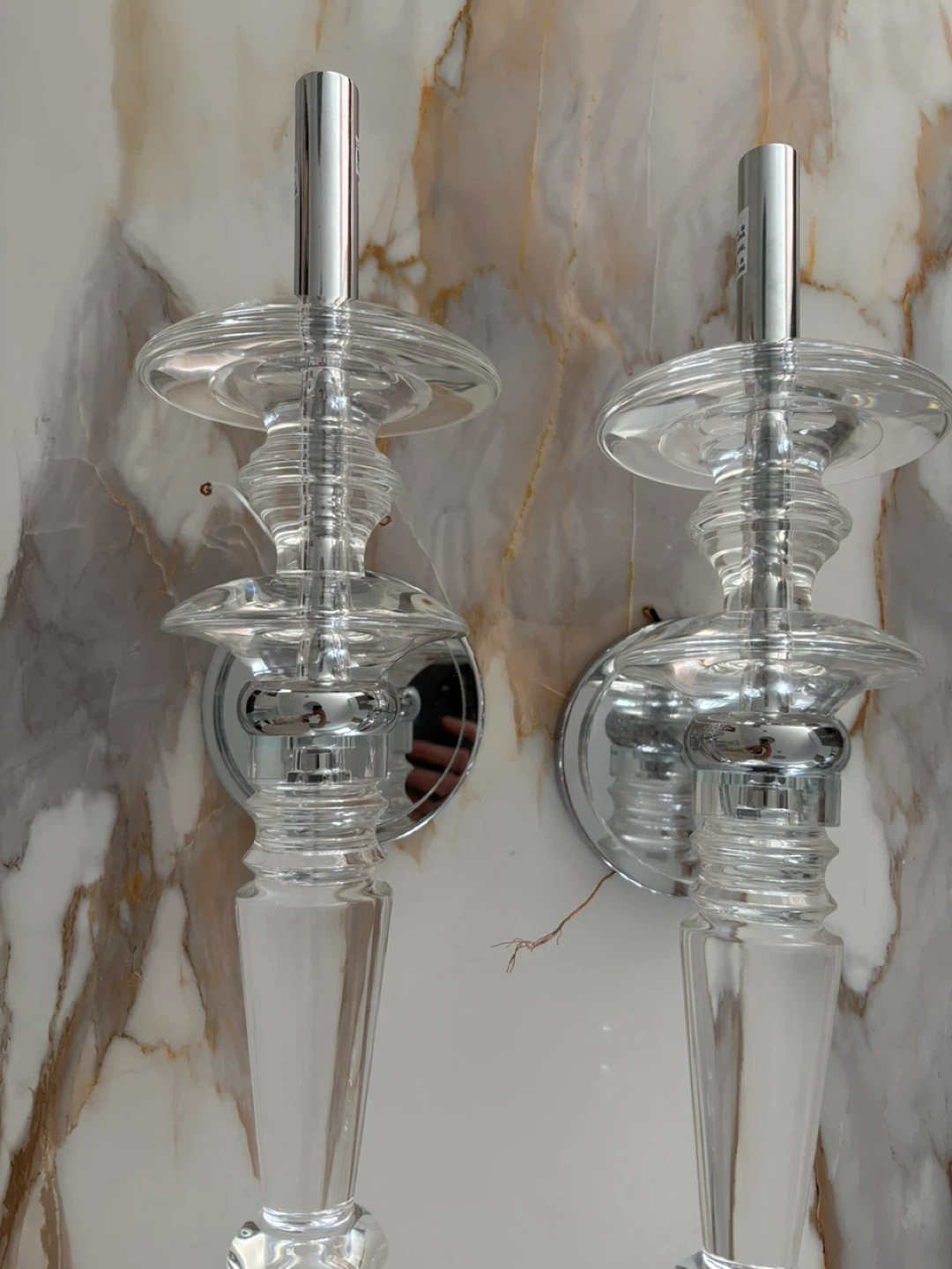 Crystal and Chrome Sconce Set - photo 4