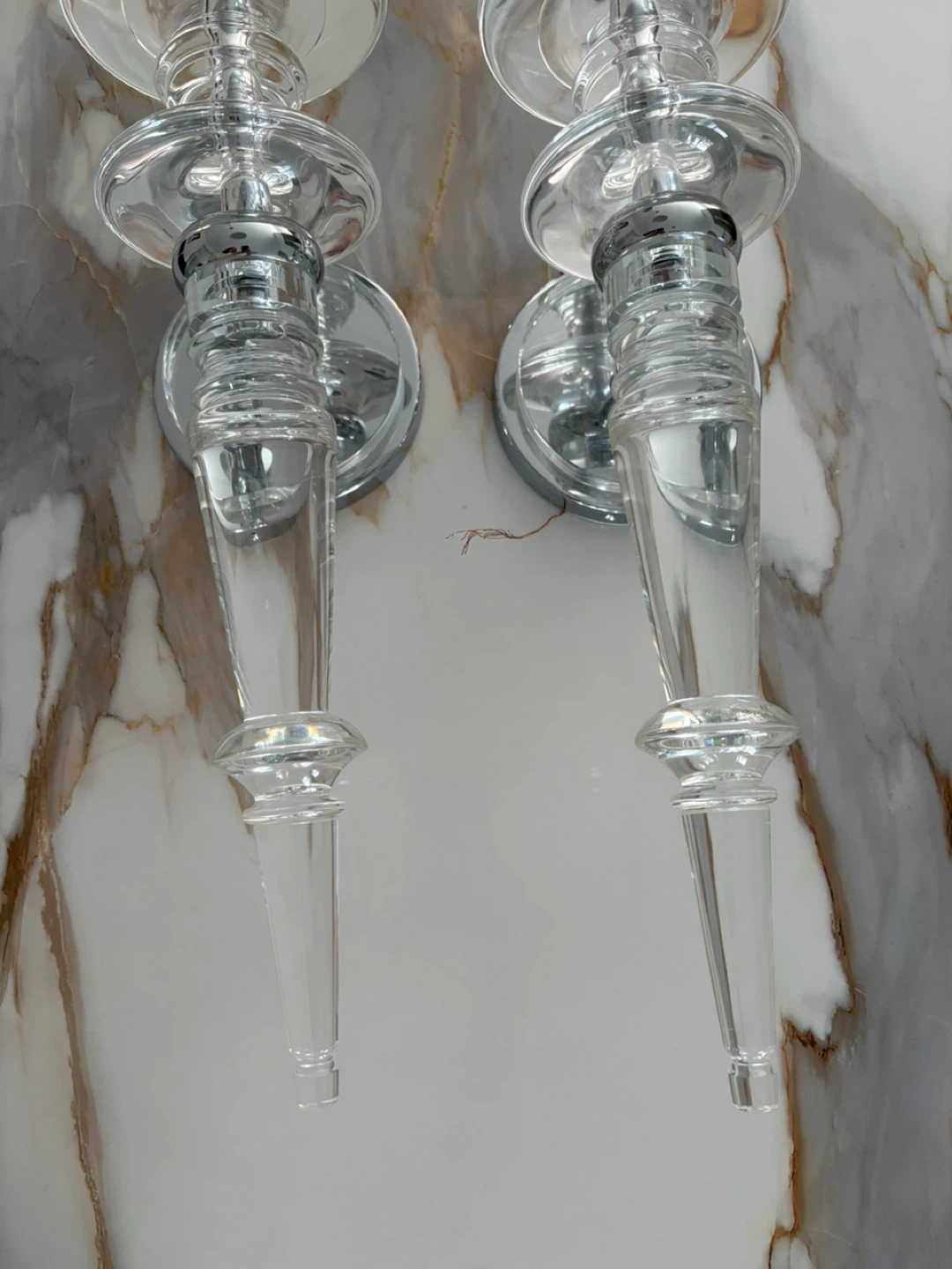 Crystal and Chrome Sconce Set - photo 5